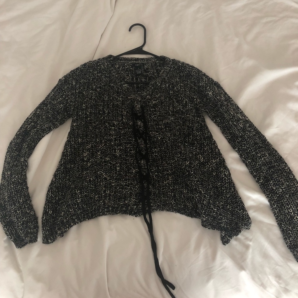 Tie up knitted sweater!!